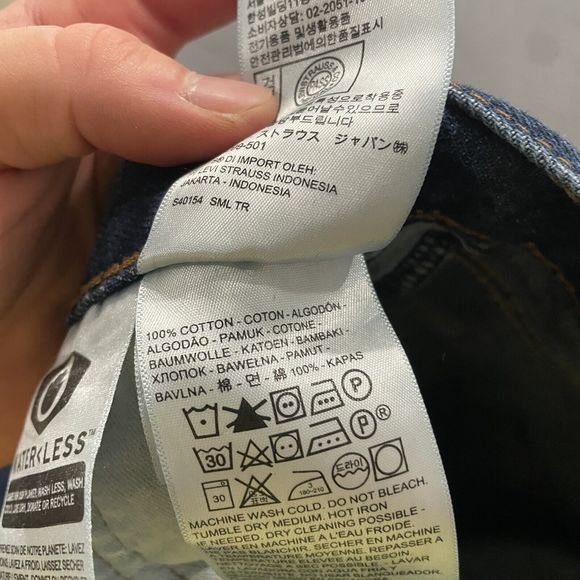 Levis Jeans Mens 34x30 Blue 501xx Dark Wash Button Fly Straight Leg Cotton - Picture 8 of 10